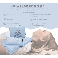 Premium Acupressuur Set Lotus Beau Blue met mat & kussen | YoZenga